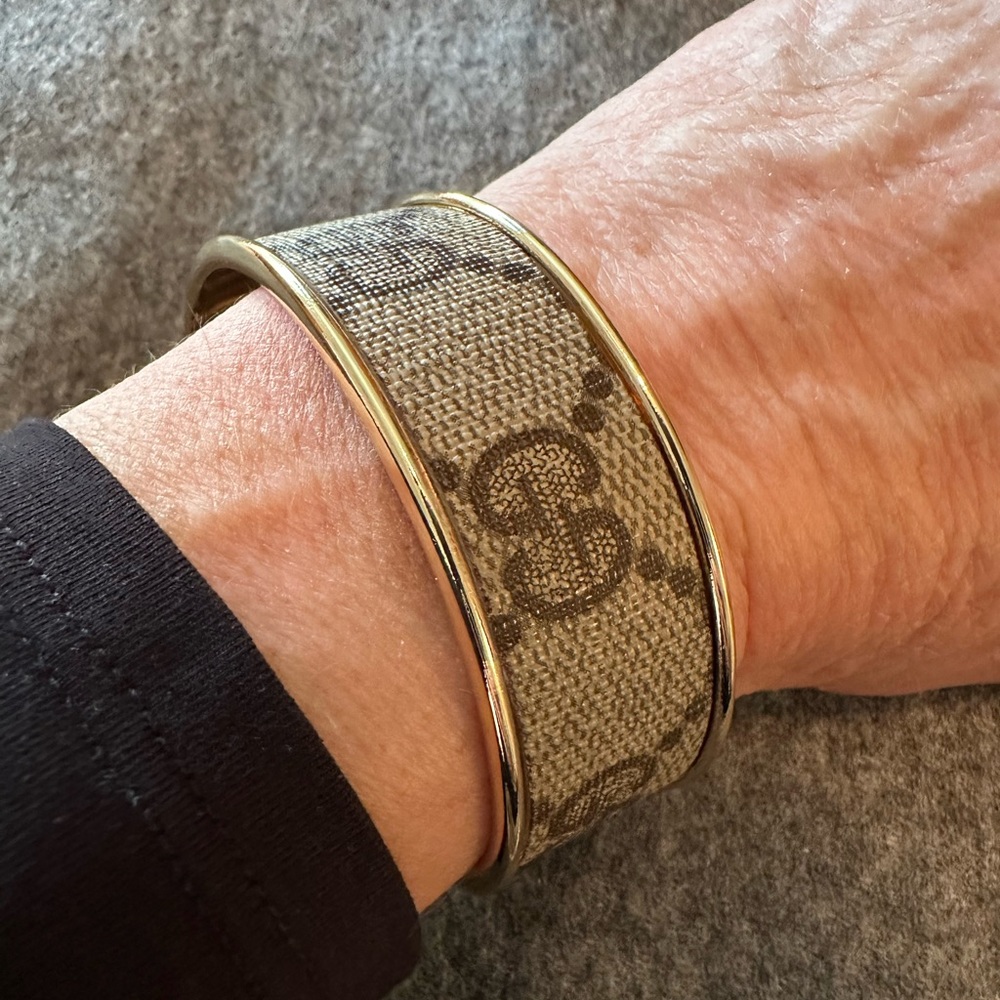 Repurposed Gucci canvas cuff